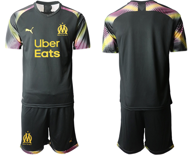 Men 2020-2021 club Marseille black goalkeeper Soccer Jerseys->customized soccer jersey->Custom Jersey
